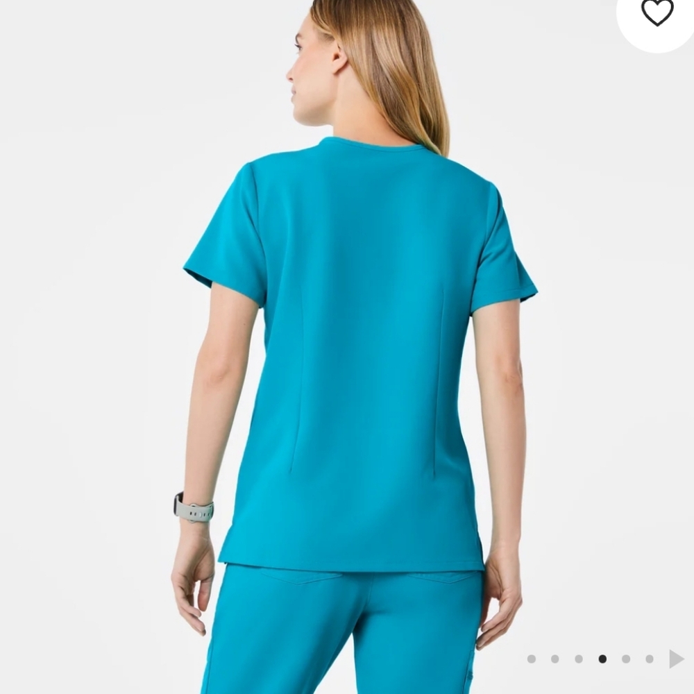Figs Zamora Jogger Scrub Pants Catarina Top Set In Teal NWOT - Picture 5 of 16